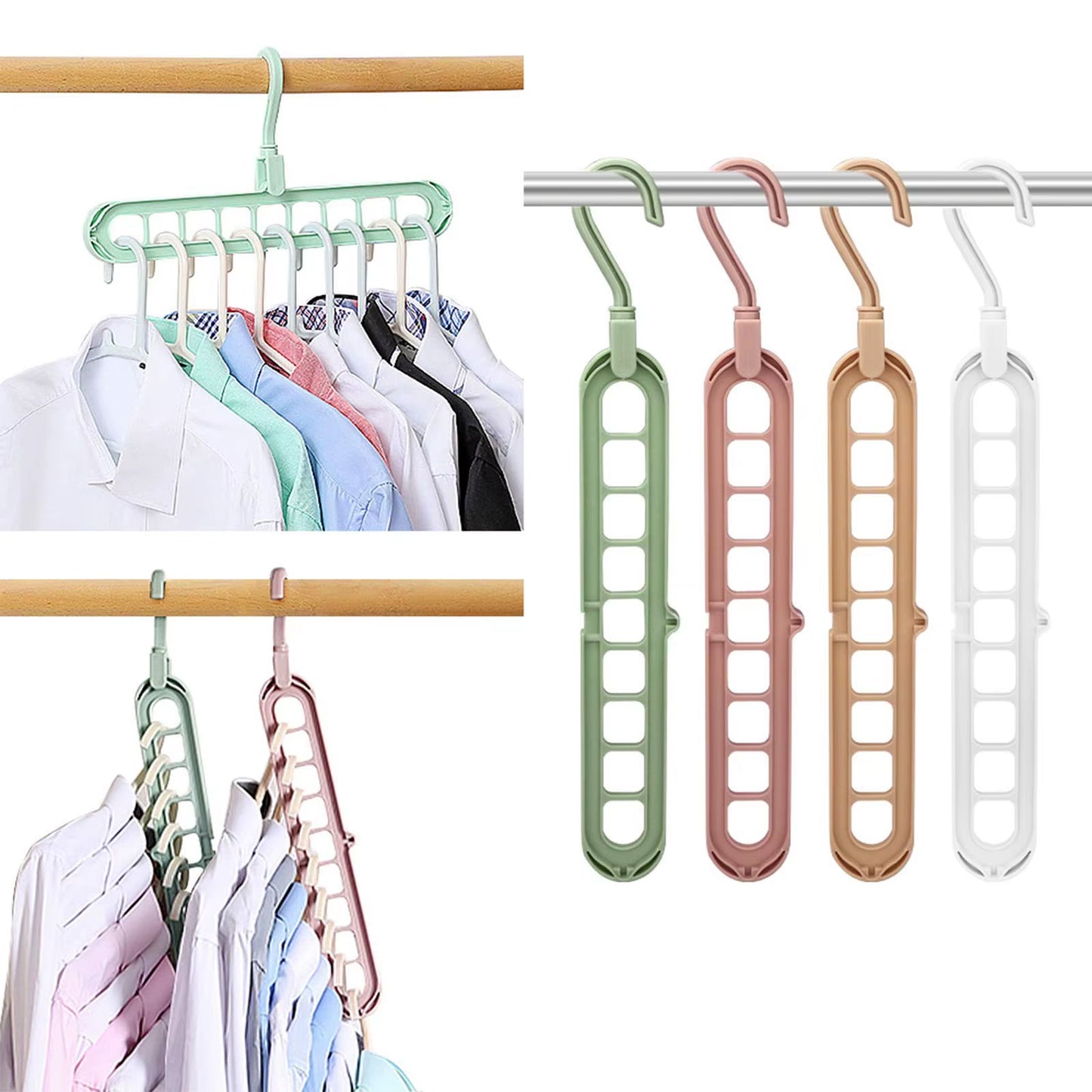 Premium Space-Saving Clothes Hangers - Smart Closet Organizer for Shirts, Pants, and Dresses