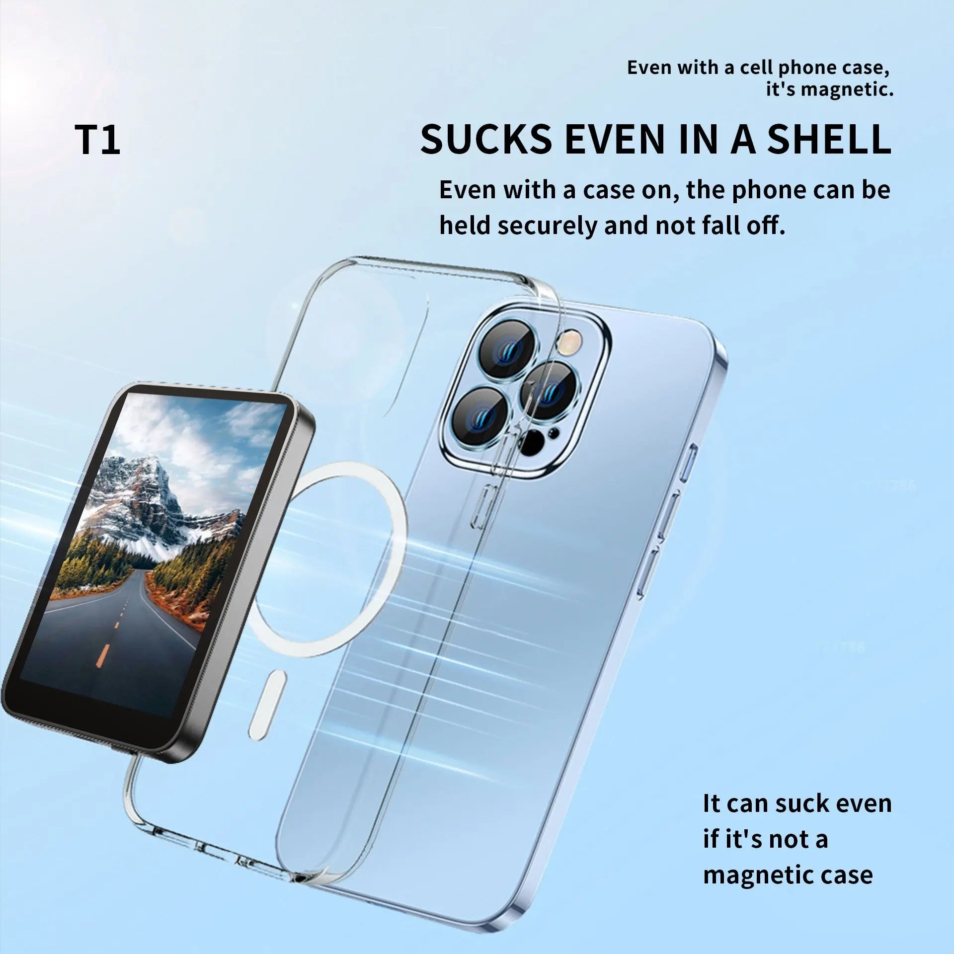 Magnetic Phone Vlog Monitor – Rear Camera Self-Timer for Live Streaming