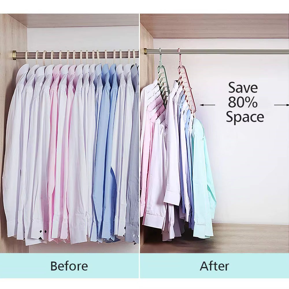 Premium Space-Saving Clothes Hangers - Smart Closet Organizer for Shirts, Pants, and Dresses