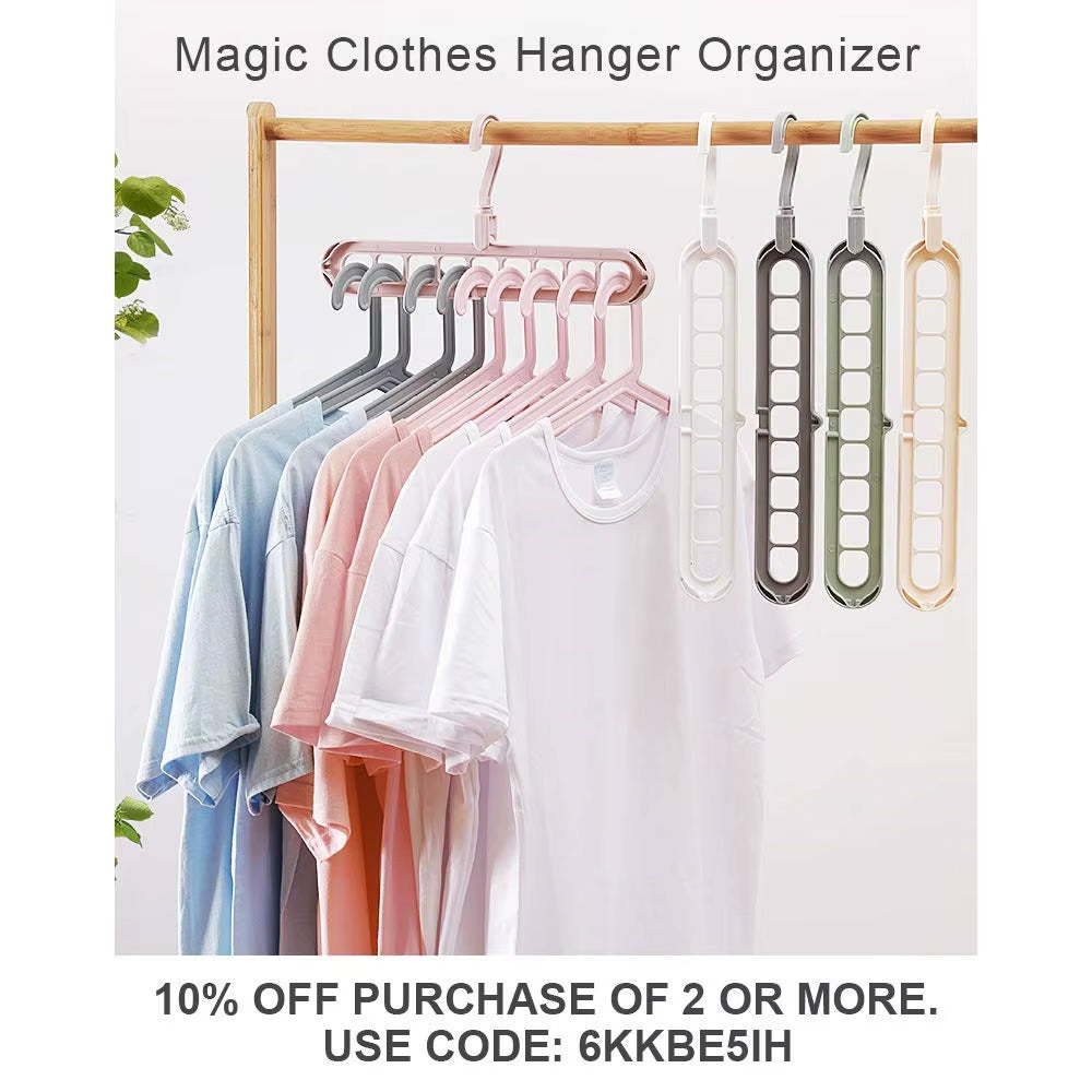 Premium Space-Saving Clothes Hangers - Smart Closet Organizer for Shirts, Pants, and Dresses