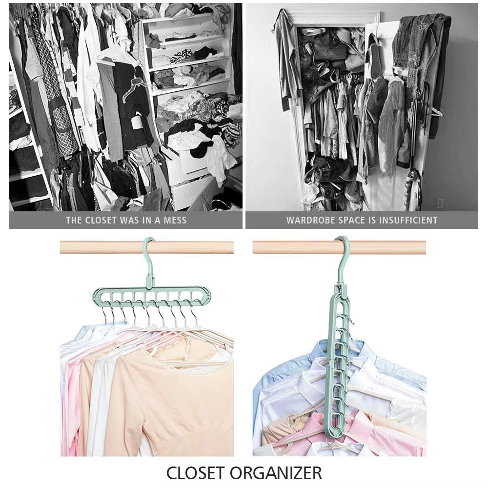 Premium Space-Saving Clothes Hangers - Smart Closet Organizer for Shirts, Pants, and Dresses