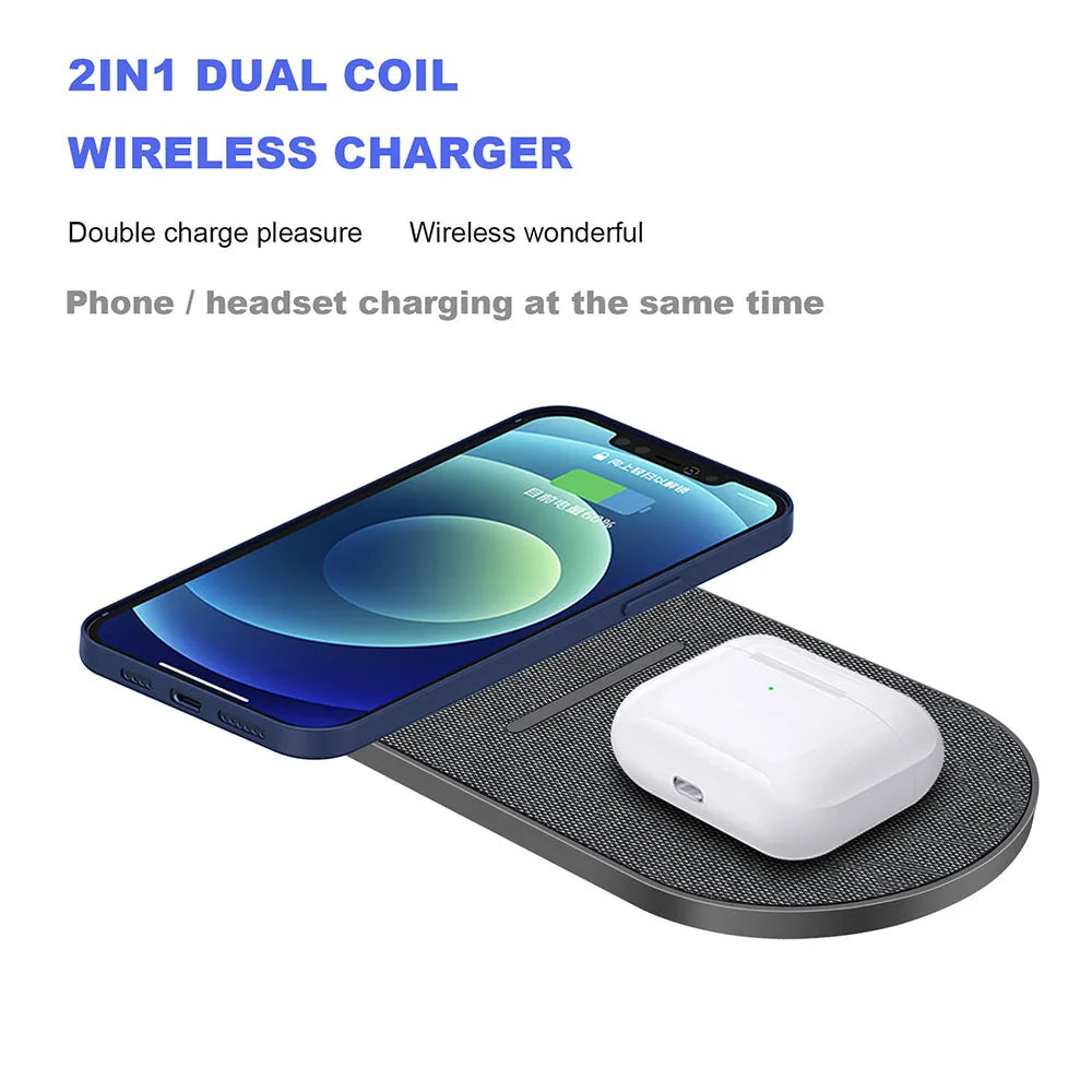 2-in-1 40W Wireless Fast Charging Dock for iPhone & Samsung