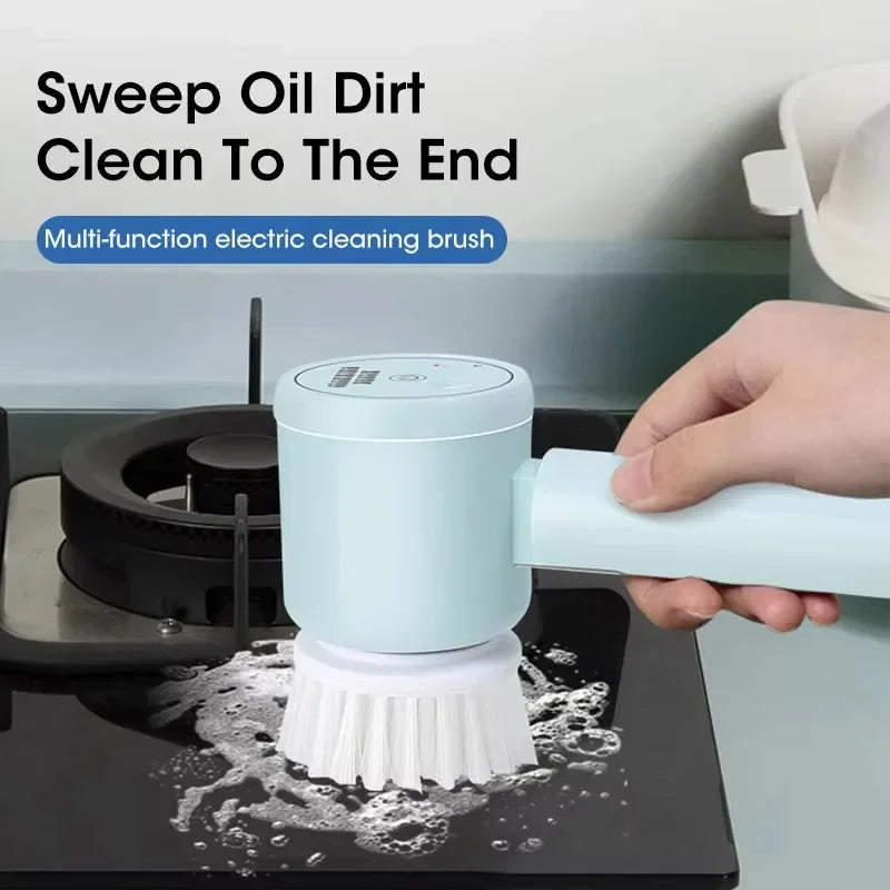 5-in-1 Cordless Electric Spin Scrubber for Deep Cleaning
