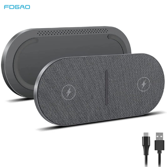 2-in-1 40W Wireless Fast Charging Dock for iPhone & Samsung