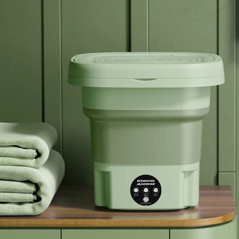 8L Portable Foldable Mini Washing Machine with Spin Dryer