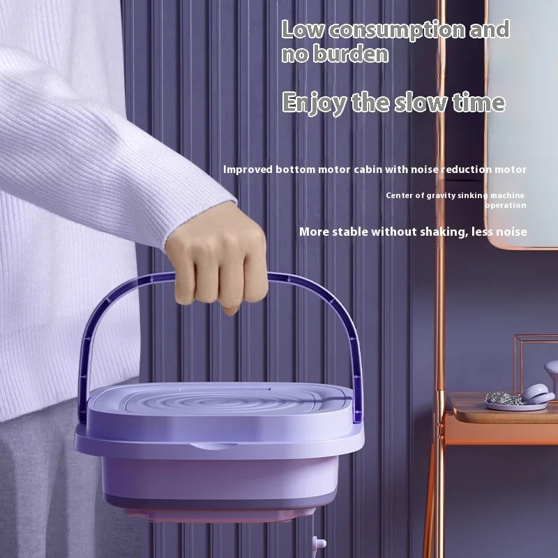 8L Portable Foldable Mini Washing Machine with Spin Dryer