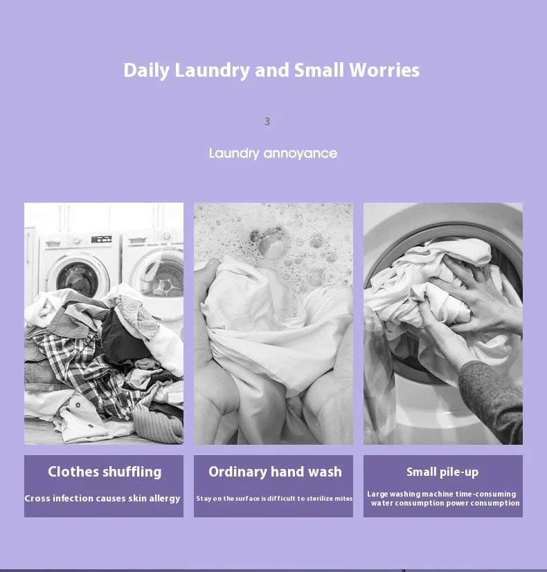 8L Portable Foldable Mini Washing Machine with Spin Dryer