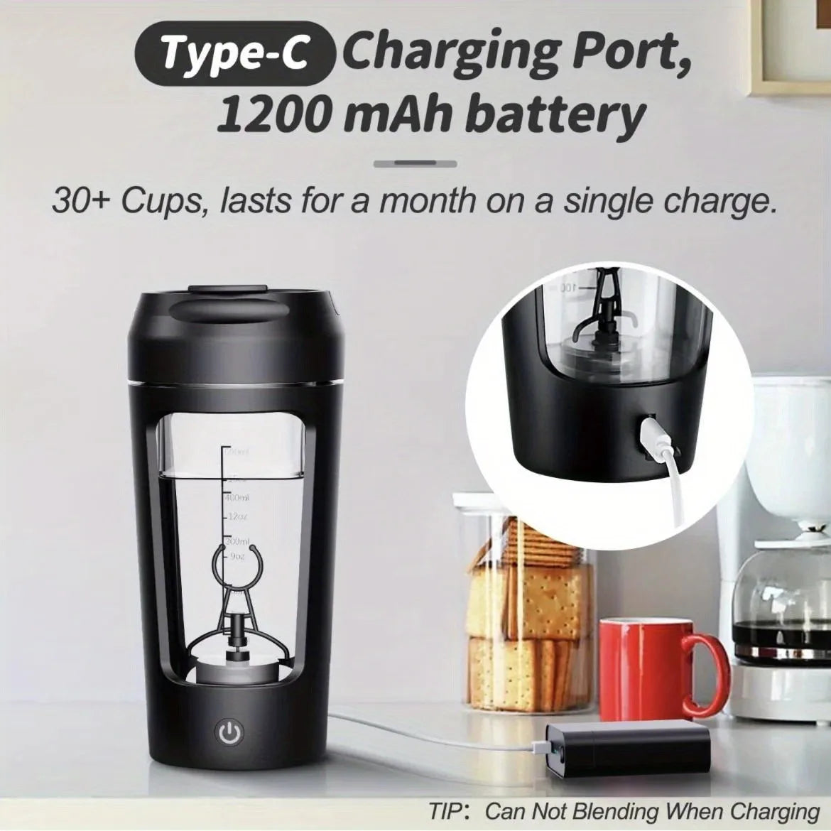 500ml Electric Protein Shaker – Automatic Mixer for Gym & Outdoors
