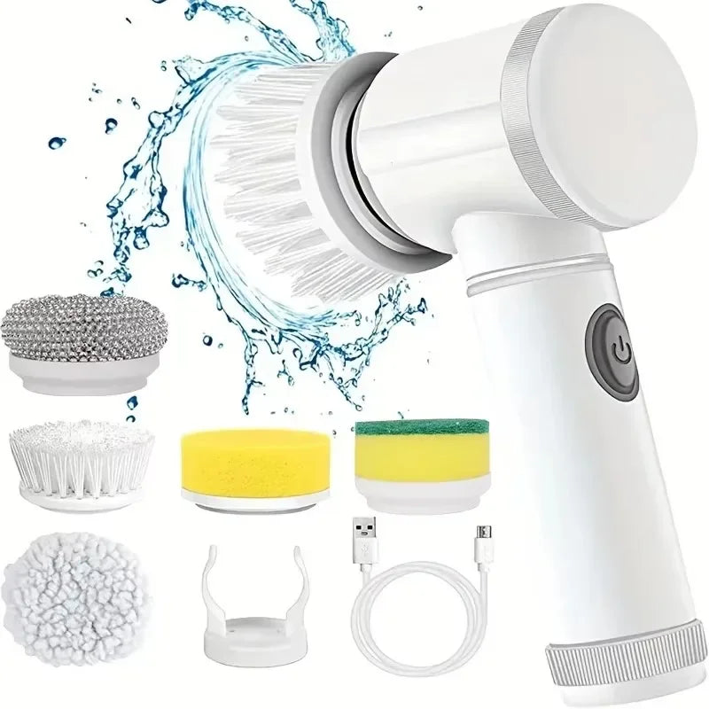 5-in-1 Cordless Electric Spin Scrubber for Deep Cleaning