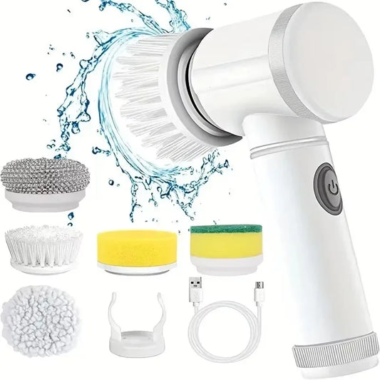 5-in-1 Cordless Electric Spin Scrubber for Deep Cleaning