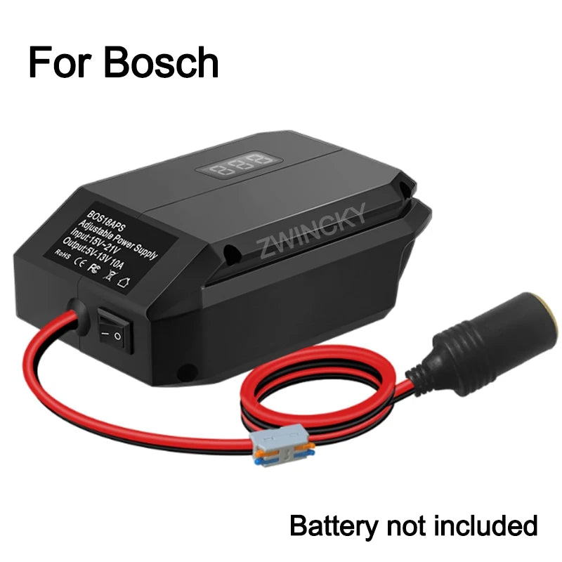 18V to 12V Battery Step-Down Converter Adapter with Car Socket