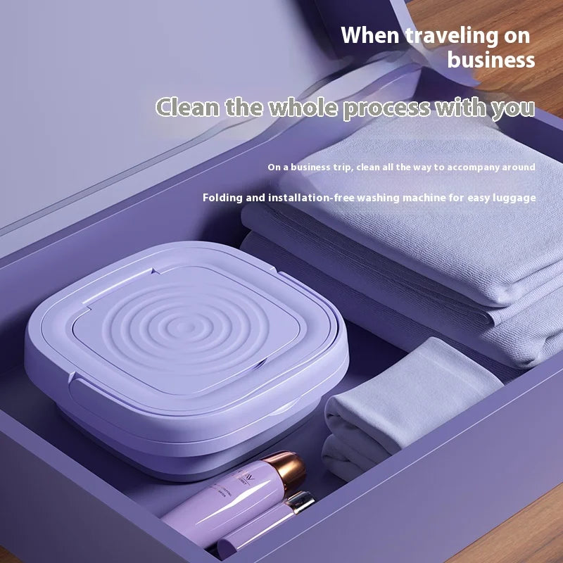 8L Portable Foldable Mini Washing Machine with Spin Dryer