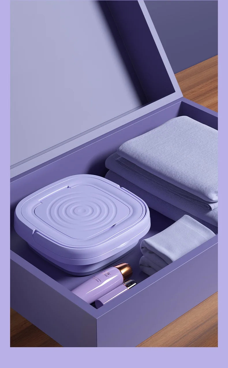 8L Portable Foldable Mini Washing Machine with Spin Dryer